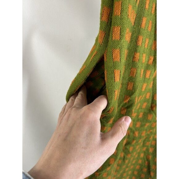 Vintage 60s Geometric Knit Sleeveless Sheath Dress Mod - Picture 5 of 7